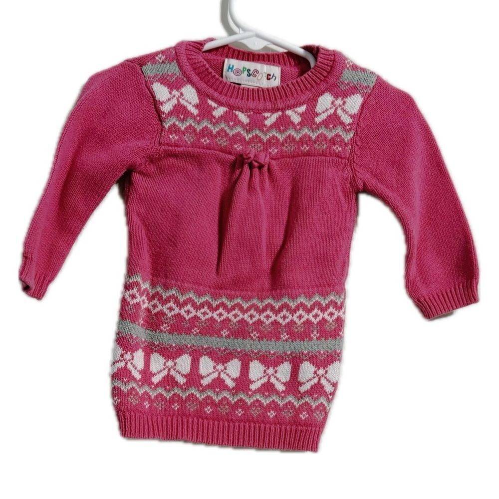 Hopscotch Pink Knit Sweater Dress‎